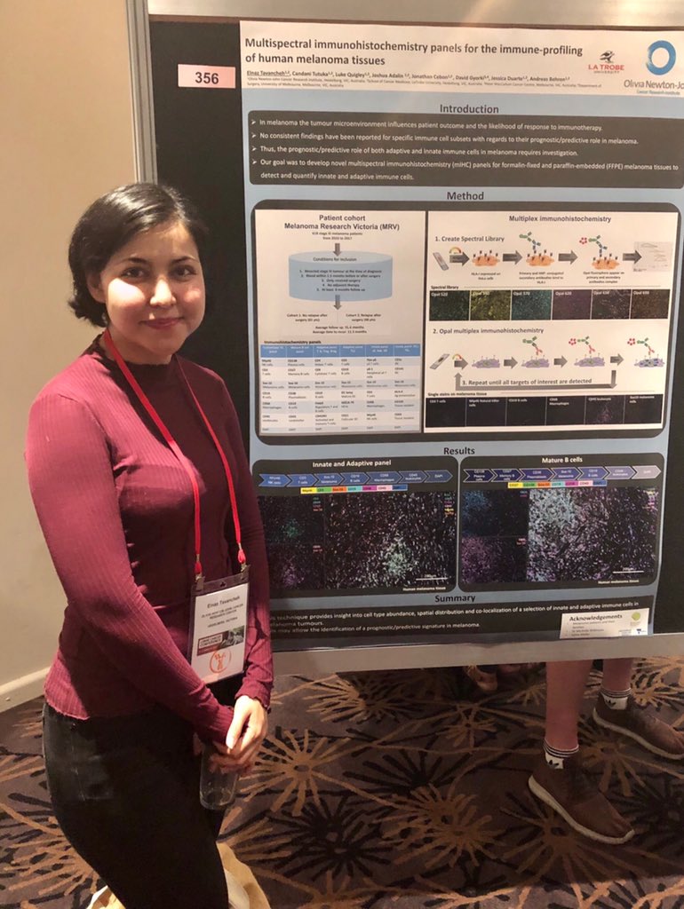 Great work! 👏🏼 First year PhD student @ETavancheh uses our OPAL IHC kit @AkoyaBio to study immune profiling in human melanoma 👏🏼🟠🟡🟢🔵🟣🔴 @ONJCancerCentre @JessDGDuarte @LorneCancer #lornecancer #multiplex #cancer