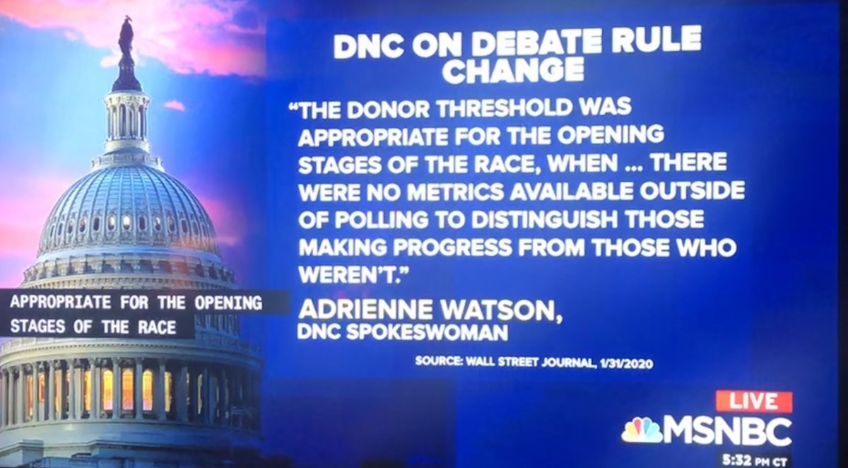 jjz1600's tweet photo. What nonsense. The DNC attempting to explain the inexplicable - why they made up rules that drove ⁦@CoryBooker⁩ &amp; ⁦@JulianCastro⁩ off the debate stage, then changed them to let #MikeBloomberg debate. (BTW DNC members still want to know who made these rules. We didn’t) https://t.co/WtPs2R4uhj