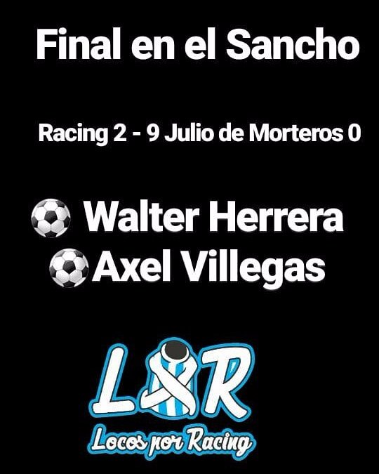 locosXracingCba's tweet photo. #racingcba #torneoregional La academia por la 3ra fecha del regional volvió a ganar y tiene puntaje ideal. Acumula 9 puntos y es puntero en la zona. Racing 2 - 9 julio de Morteros 0.⚽ Walter Herrera y Axel Villegas convertiron los goles para la acade. https://t.co/gH5tfHohN9