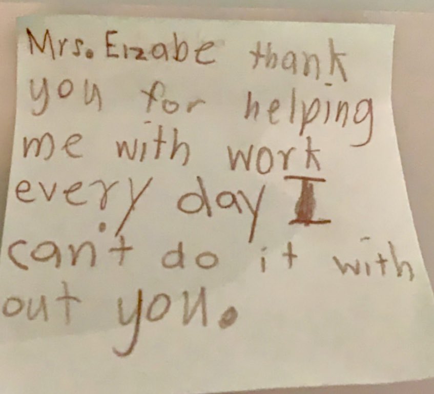MrsElizabeth08's tweet photo. Just what I needed to read after a long, crazy week. #LifeIn2ndGrade #HESPouncers #MyWhy #Tootling https://t.co/RA6K6JBC6e