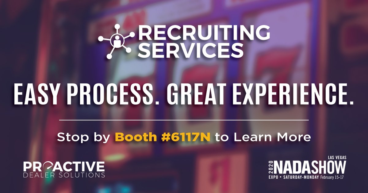 proactive_pds's tweet image. Seamless processes make your brand stand out to top talent and streamlines tasks like resume screening and interview scheduling. 

Come see us at #NADA2020 Booth: 6117N. #TheBDCExperts #PDSRecruiting #Automotive #AutomotiveTechnology #AutoDealers #AutomotiveIndustry #NADAShow