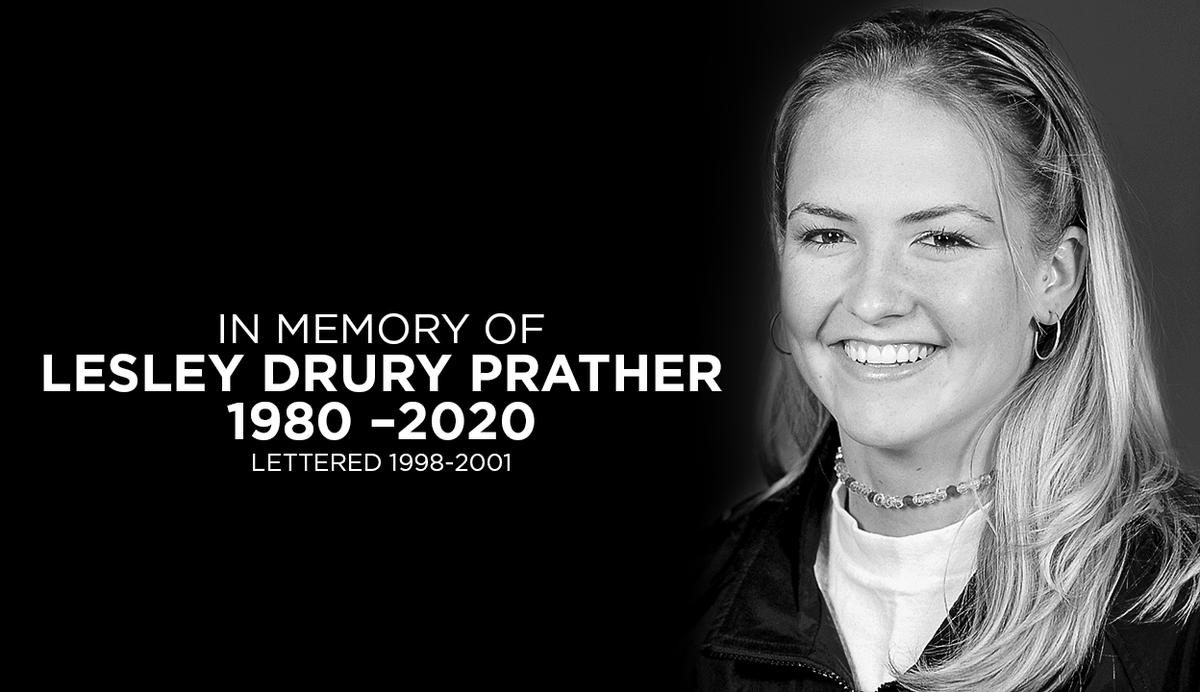 LouisvilleVB's tweet photo. We are heartbroken to hear of the passing of Cardinal Forever Lesley Drury Prather (98-01) and her daughter, Rhyan.

Our thoughts are with all of those affected by the fatal crash. https://t.co/p6zkrzs79m