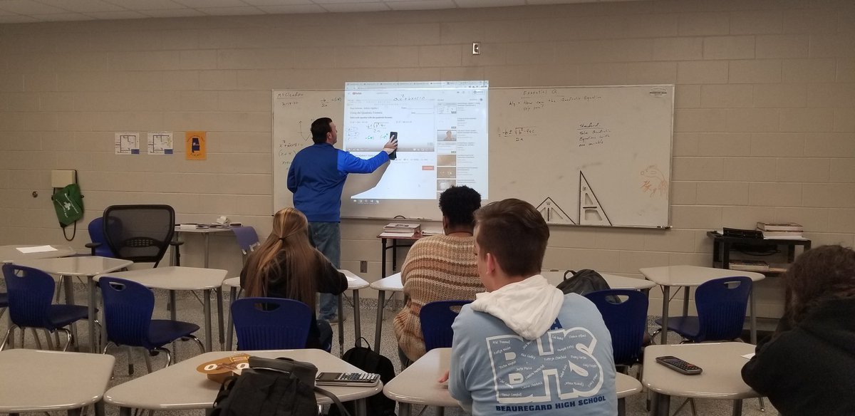 beauregard_hs's tweet photo. Algebra: Coach McClendon's students worked to solve quadratic equations with one variable. 
#ACTready https://t.co/Ddv9czS43m