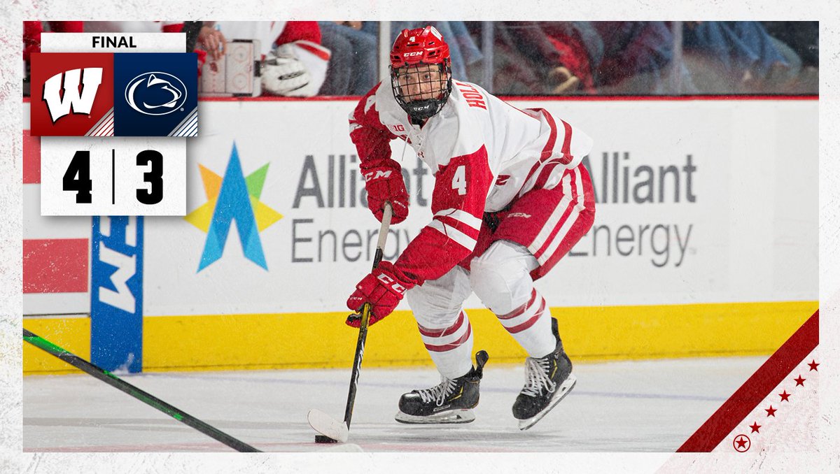 BadgerMHockey's tweet photo. 🚨BADGERS WIN🚨 
DYLAN HOLLOWAY WITH THE GAME WINNER‼️ https://t.co/PGo09rVH5T