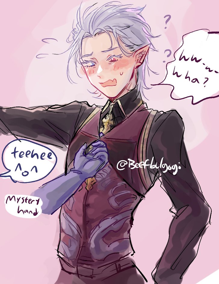 happy vday.. vday grimmy may not exist in my inventory but he exists in my heart .. anyways this was supposed to be a warm up doodle for a real vday pic (???) 