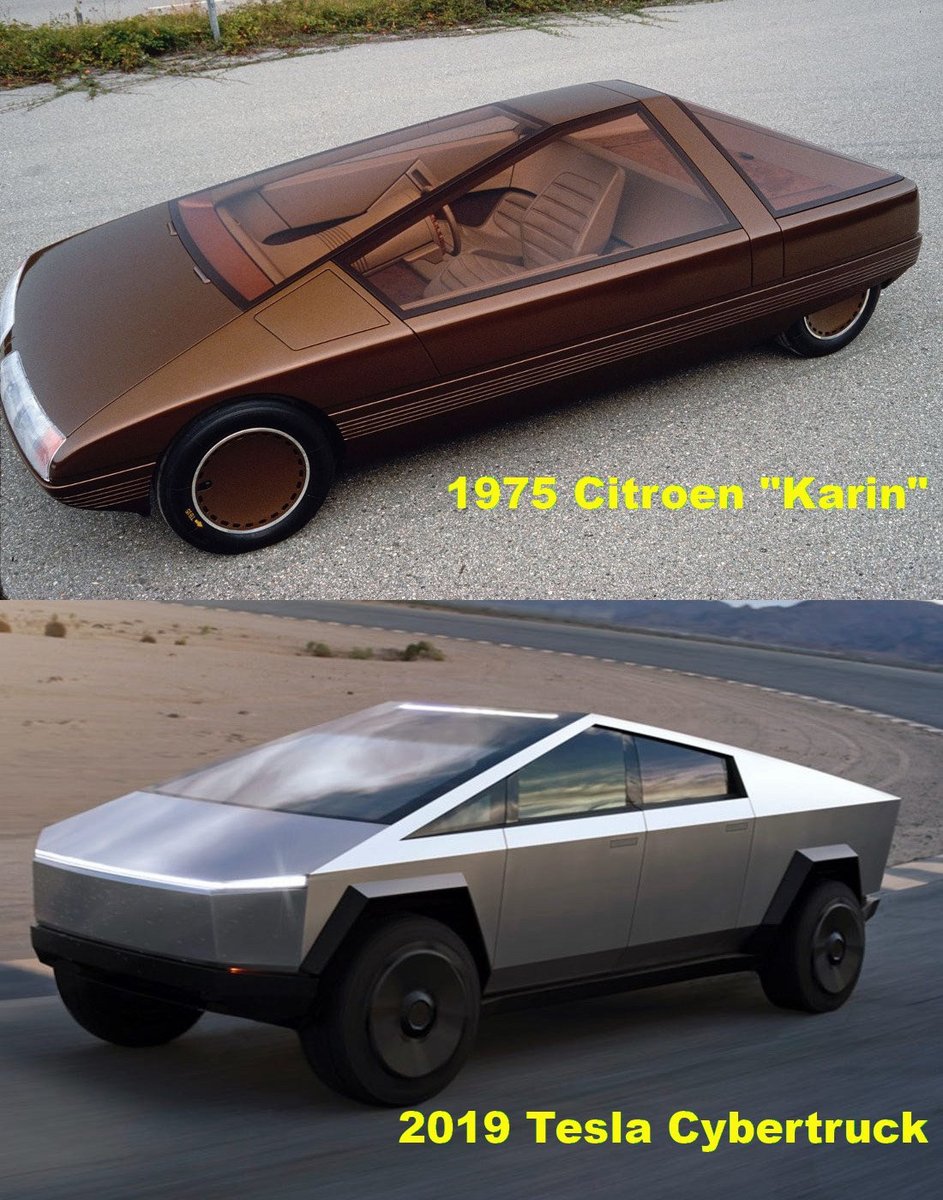Baja Truckz (@bajatruckz) on Twitter photo The #Citroën Karin was a #concept car presented at the Paris Motor Show in 1980. It featured a striking, pyramidal design and was designed by Trevor Fiore. Does he work now for <a href="/Tesla/">Tesla</a>?? <a href="/SolucionCHINGON/">Soluciónes Chingónes</a> <a href="/GetOutHereFacts/">Get outta here Hacks</a> (Click image to compare both vehicles) The #Citroën Karin was a #concept car presented at the Paris Motor Show in 1980. It featured a striking, pyramidal design and was designed by Trevor Fiore. Does he work now for <a href="/Tesla/">Tesla</a>?? <a href="/SolucionCHINGON/">Soluciónes Chingónes</a> <a href="/GetOutHereFacts/">Get outta here Hacks</a> (Click image to compare both vehicles)