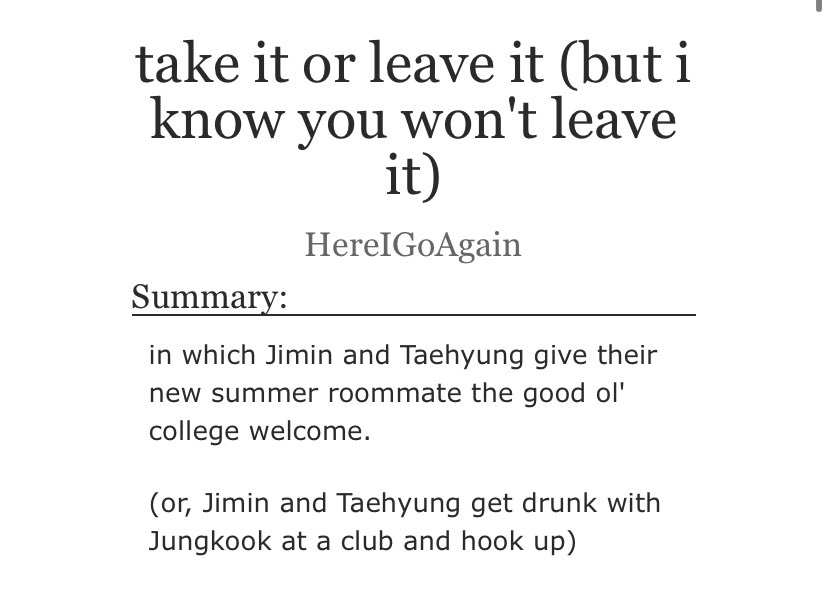 one shot vminkook. part one of the bad liar series (yoonmin fic)  https://archiveofourown.org/works/13251114 
