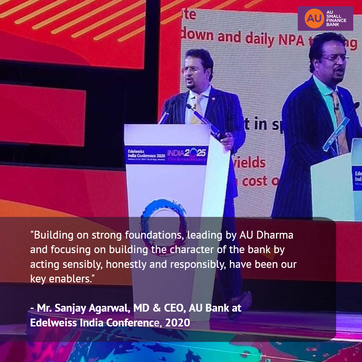 AU Small Finance Bank on Twitter "Mr. Sanjay Agarwal, MD & CEO, AU
