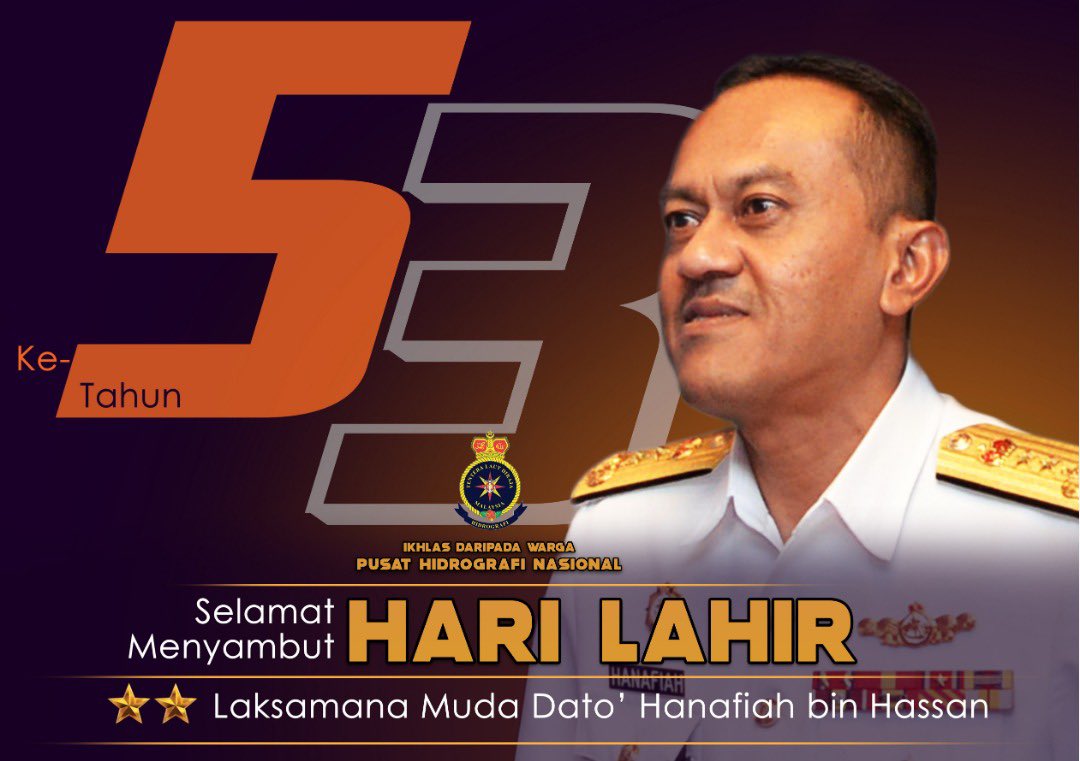 National Hydrographic Centre On Twitter Seluruh Warga Nathydrocentre Mengucapkan Selamat Hari Lahir Ke 53 Tahun Kepada Ketua Pengarah Hidrografi Laksda Dato Hanafiahydro Semoga Allah Memberkati Dato Https T Co Wokdfrr9it