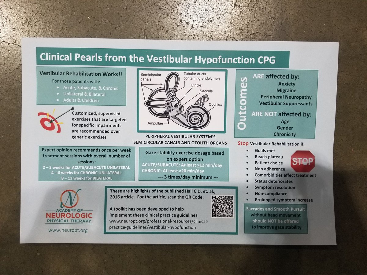 VestibularRehab's tweet image. Our wonder vestibular hypofunction CPG group. We celebrate all their hardwork and dedication. Thank you for the knowledge you've provided to the profession. #APTACSM @APTANeuroPT @APTAcsm