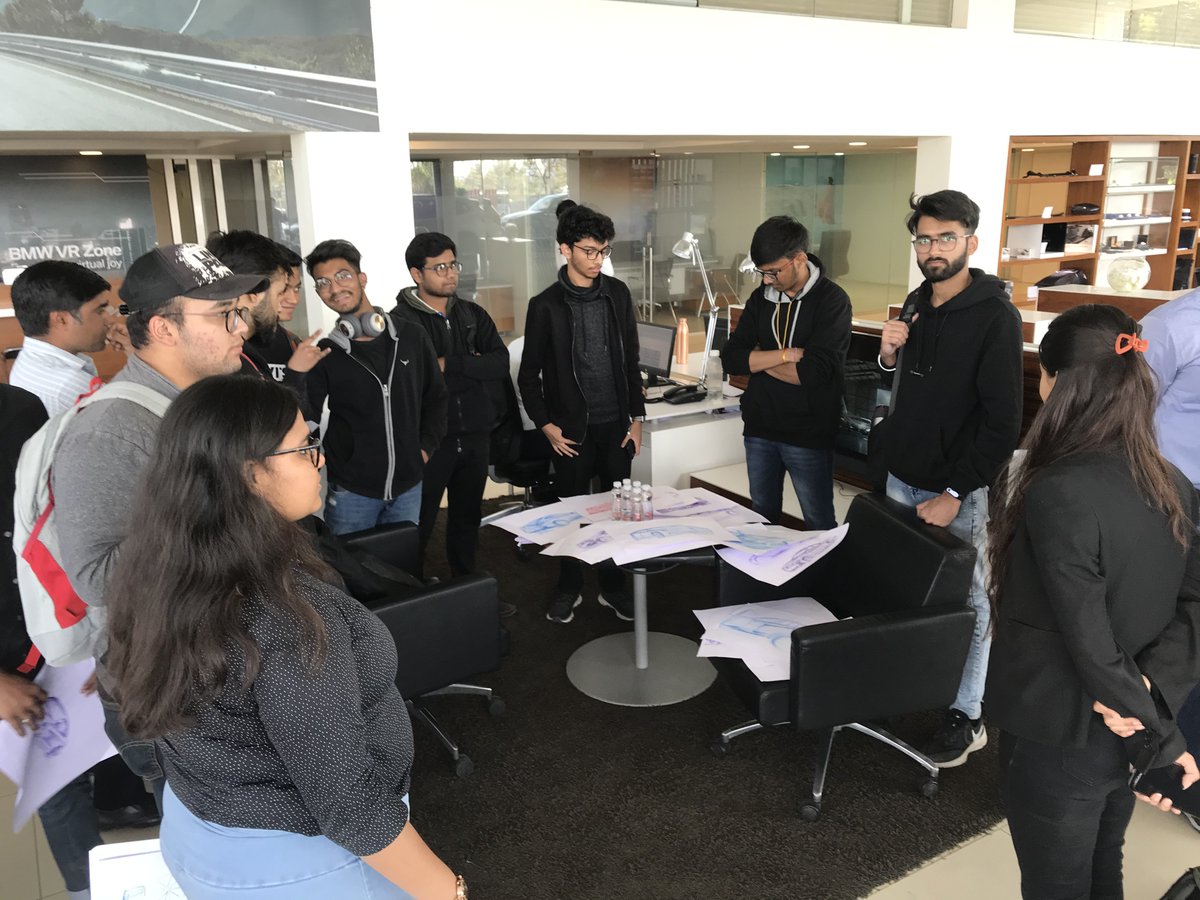 Unitedidesign's tweet image. The Automobile &amp;amp; Transportation Design department took a group of students (Semester-4) for a live Sketching Session at BMW-Mini Gallops showroom in Ahmedabad, as part of their advanced sketching and marker rendering techniques module.

#UID #KarnavatiUniversity #automobiledesign