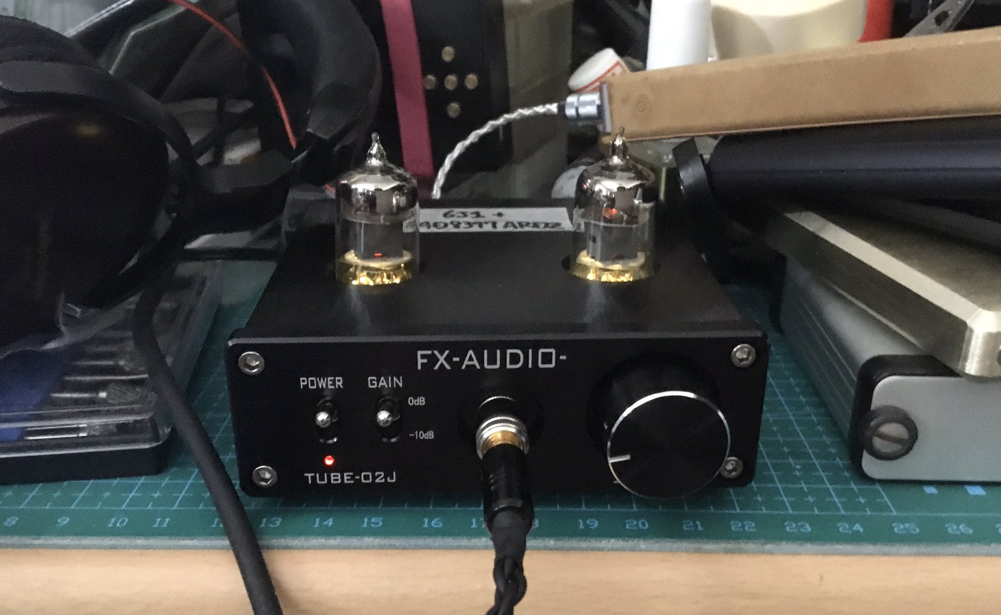 超目玉 FX-AUDIO- TUBE-02J 第2ロット ブラック 本格真空管ヘッドホンアンプ