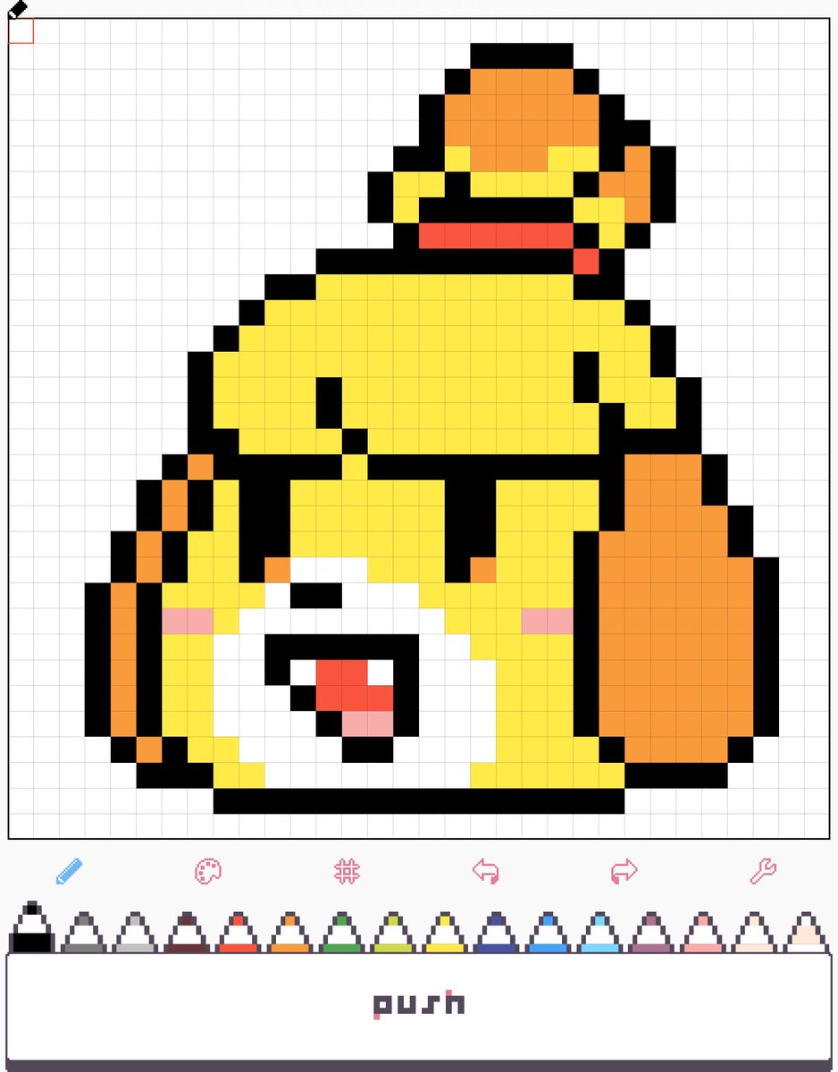 くりめ Twitter પર しずえさんをアイロンビーズで作ってみた 図案も自作 アイロンビーズ どうぶつの森