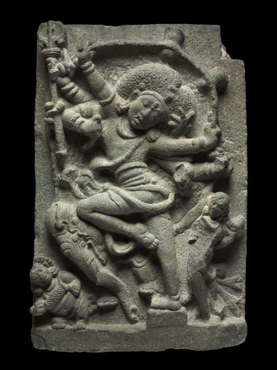 A 900 year old Chola era granite murthi of Gajasurasamhara smuggled away at Cleveland museum, US. The scene depicts Shiva slaying evil asura Gajasura who takes the form of an elephant to torment the Brahmins of Kashi. He is depicted with 8 arms here.  https://www.clevelandart.org/art/1962.164 