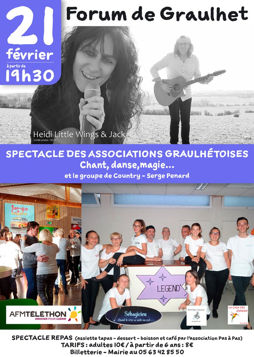 Parta_G's tweet image. Soirée au profit du Téléthon Tarn Nord - 81N avec les associations graulhétoises
#Graulhet #Téléthon #Spectacle #RepasDansant
apy.re/MHnu2