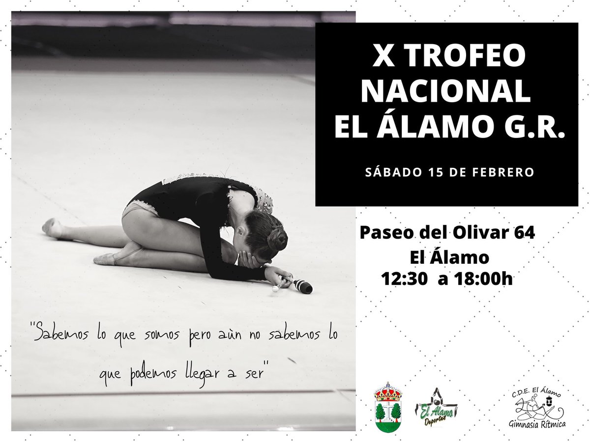 Hoy es el gran día !!! Todo preparado !!!

A menos de una hora del inicio...

X Trofeo El Álamo de Gimnasia Rítmica <a href="/elalamogr/">El Álamo GR</a>