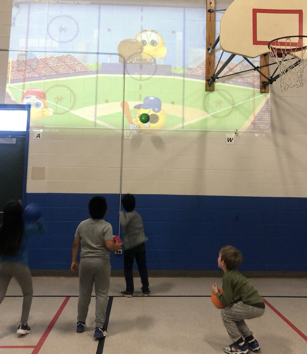 Throwing, ball skills, technology, engaged, learning in PE! <a href="/A2PittsfieldSch/">Pittsfield Elementary</a> ⚾️🏈🏀⚽️🎾🏒