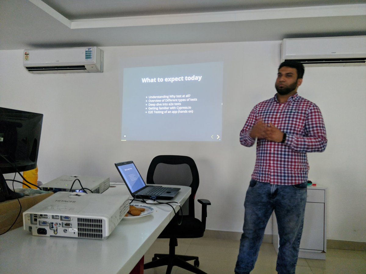 vuehyd's tweet image. @Md_ZubairAhmed on the topic why should you test, what to tests and how to do it.
#vuehyd #vuemeetups #hyderabad #vuejs