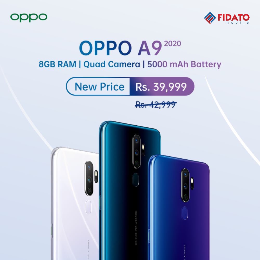 #OPPOA92020 with 8GB RAM, Quad Camera and 5000 mAh Battery is now available at a special price of #PKR39999. This is the ultimate offer you had been waiting for. Avail it now at #FidatoMobile #Oppo #OppoPakistan 
Follow link for Directions:
bit.ly/37ZvjmA