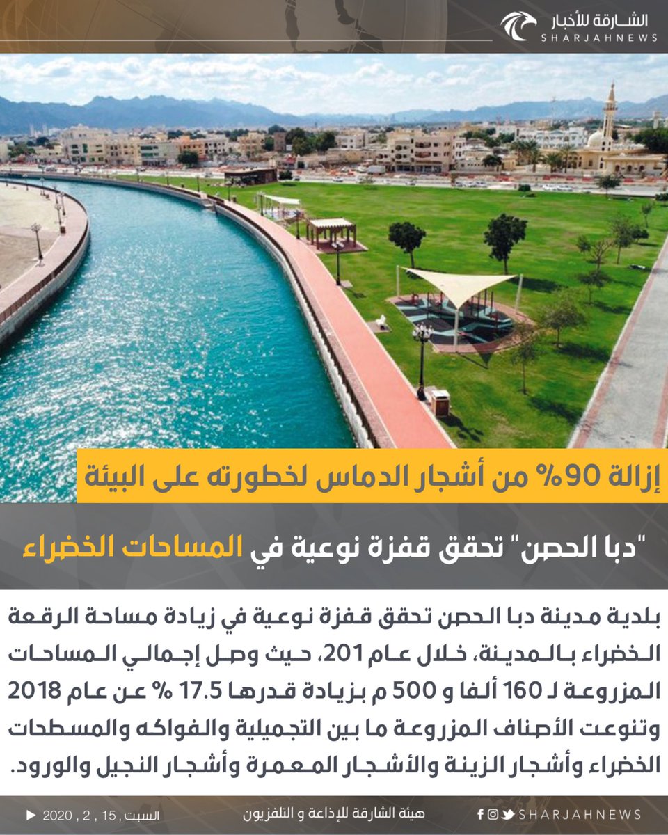 الشارقة للأخبار المدينة الفاضلة دبا الحصن تحقق قفزة نوعية في المساحات الخضراء خلال 2019 الشارقة للأخبار الإمارات الشارقة