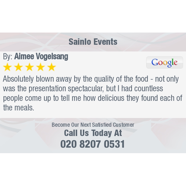 5 Star: Aimee V. "Absolutely blown away by the quality of the food - not only was the presentation spectacular,..." bit.ly/2cdcIed