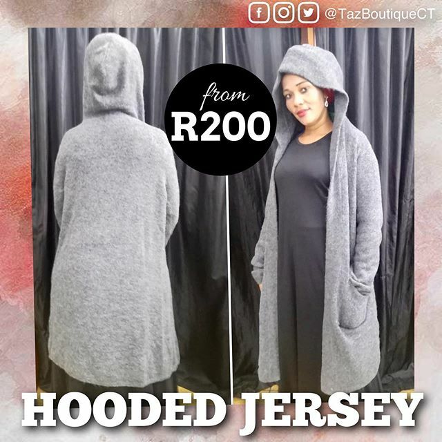 tazboutiquect's tweet photo. New range of jerseys arrived and in store. 
Hooded jersey
@ R200
#tazmania #tazboutiquect #fashion #winterfashion https://t.co/jDwydBqBlR https://t.co/RO4Nt59Hhu