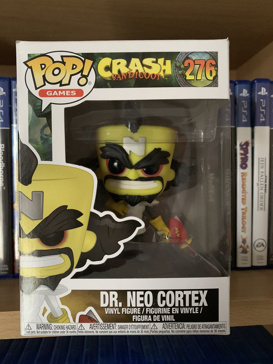 ThatGlasgwGamer's tweet image. Hey guys! 

So I’ve decided to host my first ever giveaway! I giving away this smashing Dr Neo Cortext Funko! 

All you need to do is follow me, like and retweet this tweet, and reply with “curse that infernal bandicoot!”

I’ll choose the winner via a random generator! Good luck!