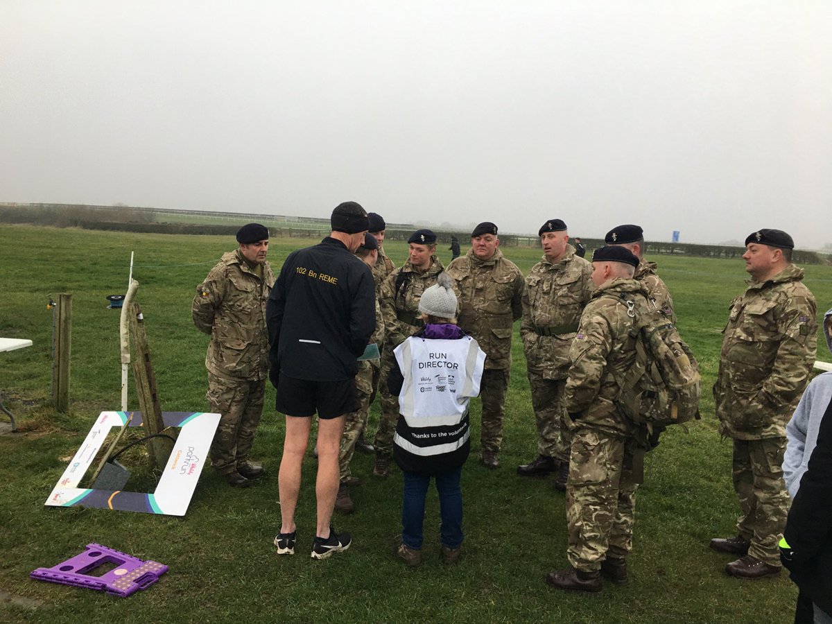 ⁦<a href="/102fsR/">102FS Bn REME</a>⁩ are out at ⁦<a href="/Cattrkparkrun/">Catterick parkrun</a>⁩ this morning and as well as runners we’re supporting with volunteers. #OneTeam #MindBodySpirit