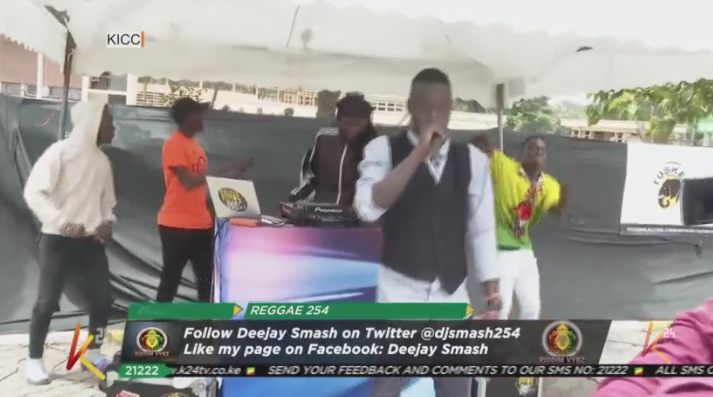 DjKlause's tweet photo. @K24Tv #Reggae254 Introducing to you our very own Dynamizo,
performing now on #Riddimvybzk24 live from the
KICC. #BujuBantonInKenya
@mcfullstop @djklause
https://t.co/WImZwhpD9D