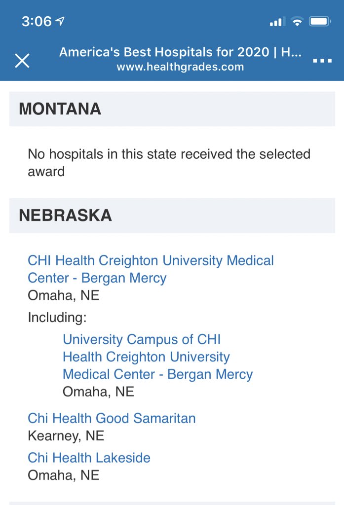CHI Omaha hospitals among hralthgrades top 250 hospitals in the nation. <a href="/CHIhealth/">CHI Health</a> <a href="/CreightonSOM/">CreightonSOM</a> <a href="/JSCarstens/">Jeff Carstens</a>