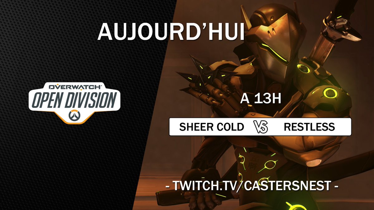Au programme de ce début de week-end en #OpenDivision :

⚔️  A 13h, Restless jouera <a href="/SheerColdGG/">Sheer Cold</a> !

📺 Twitch.tv/castersnest