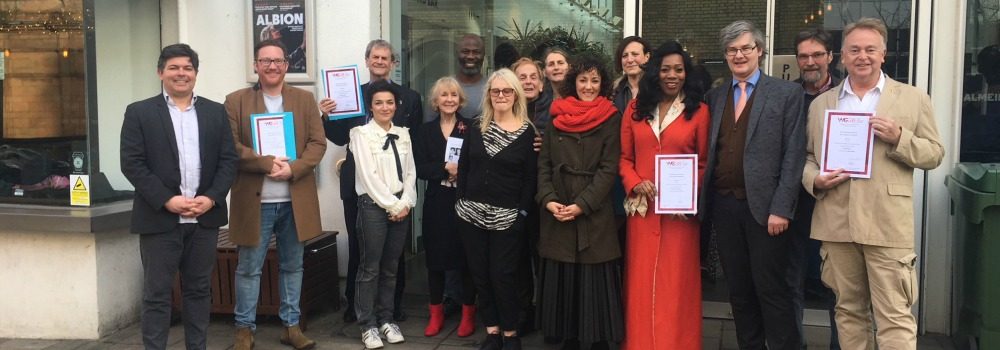 Encouragement is perhaps the single most important thing for a writer. So generous with his time, contacts &amp; knowledge - this award is bang on! Congrats <a href="/GregMosse/">Greg Mosse</a> for winning #TheOlwenWymarkAward  <a href="/TheWritersGuild/">The Writers' Guild</a> <a href="/AlmeidaTheatre/">Almeida Theatre</a> for #CriterionNewWriting <a href="/CriTheatre/">Criterion Theatre</a>