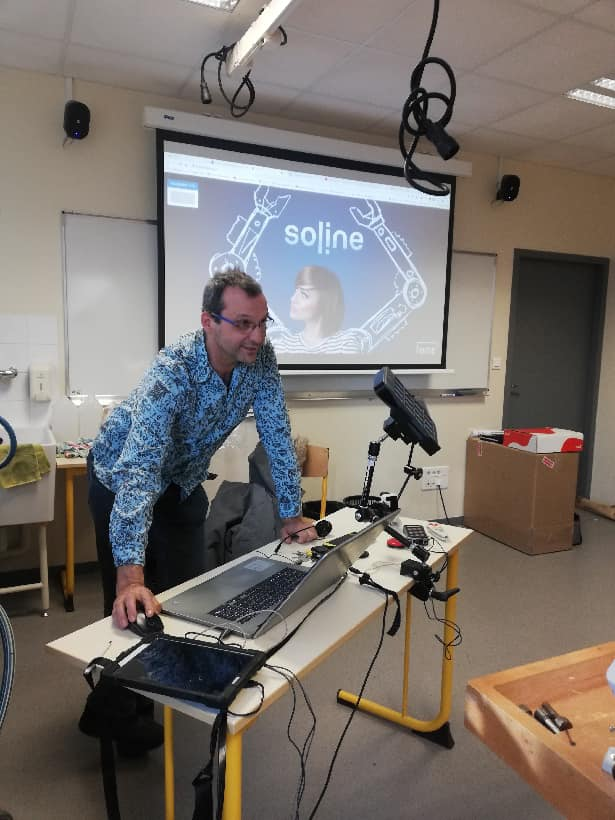 HomeBased_EU's tweet photo. #Soline était en démonstration à @ilfomer #limoges
 avec notre partenaire #Montelec (82) ! #autonomie #handicap #ergo https://t.co/8CTxoNc0p5