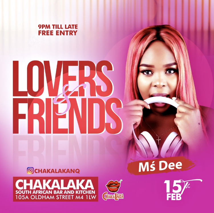ChakalakaNq's tweet photo. TONIGHT IS THE NIGHT! Join us for snacks, cocktails and the amazing DJ Ms Dee from 9pm till late. We can’t wait!
#dj #manchesterdj #southafricanmusic #manchester #manchesterbars #northernquartermanchester #goingoutout #cocktails #pink https://t.co/bB23JxhFhk