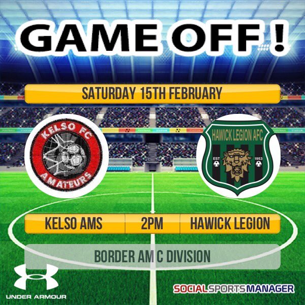 ⚠️Kelso Ams vs ⁦@hawicklegionNEW⁩ is OFF!

❓Pitch inspection at ⁦<a href="/AncrumAFC/">Ancrum AFC</a>⁩ taking place just now! 👍

⁦<a href="/bordertelegraph/">Border Telegraph</a>⁩ ⁦<a href="/BorderAm/">BorderAm</a>⁩ ⁦<a href="/AmmyFitbaNews/">AmmyFitbaNews - 309+ Photos</a>⁩