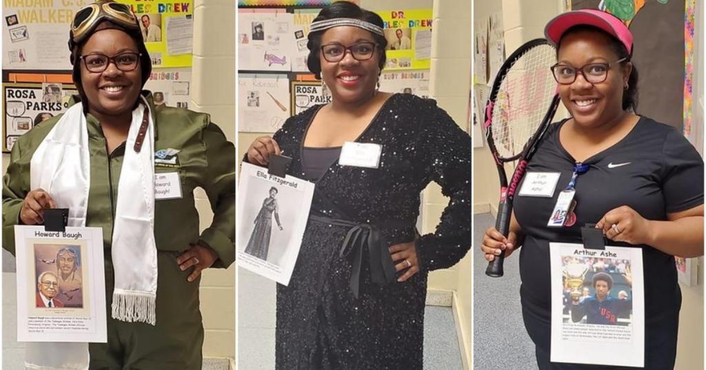 CBSNews's tweet image. First grade teacher dresses up as a different black trailblazer every day of Black History Month cbsn.ws/3cncwE3