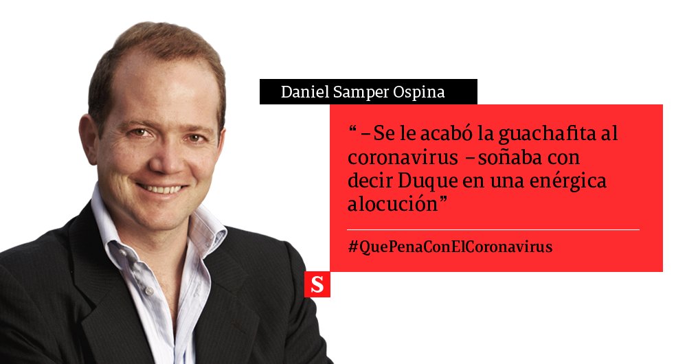 "Me volvió el alma al cuerpo cuando observé la pieza digital que Presidencia de la República colgó para lanzar la operación de rescate a los colombianos que viven en Wuhan. Qué video": <a href="/DanielSamperO/">Daniel Samper Ospina</a> en #QuePenaConElCoronavirus" bit.ly/2I7lkAb 
 bit.ly/2I7lkAb
