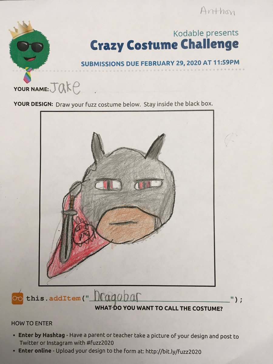 CindyGo75's tweet photo. Our Kindergarten and 1st grade students were super excited to participate in the @kodable costume challenge! Here are some of our favorites! #fuzz2020 https://t.co/QWxlZQxrEH