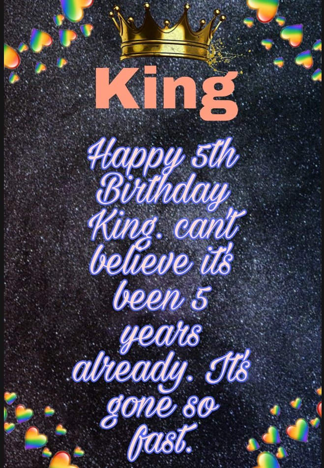 LongmanEvie's tweet photo. HAPPY 5TH BDAY KING! wow @yearsandyears I can't believe it's been 5 years already it's gone so fast ❤❤ #yearsandyears #KINGISFIVE #KingIsFive https://t.co/A1rKI5cQfI