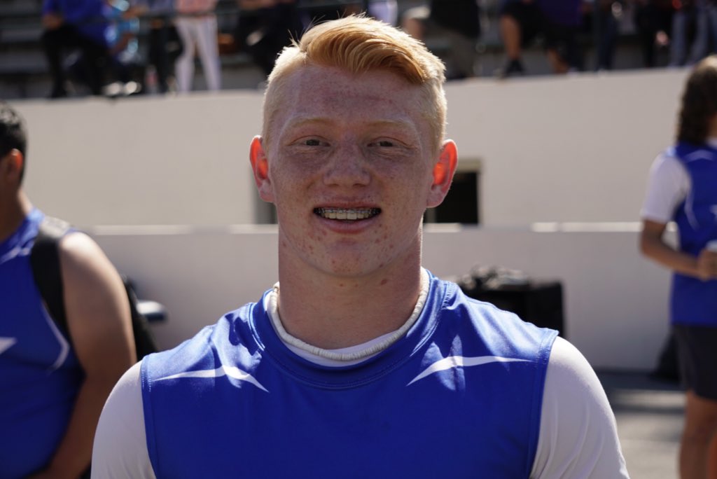 AZHSFB's tweet photo. Williams Field’s Carson Speer out at the Rivals Combine in LA https://t.co/OcXnJi0Pkl