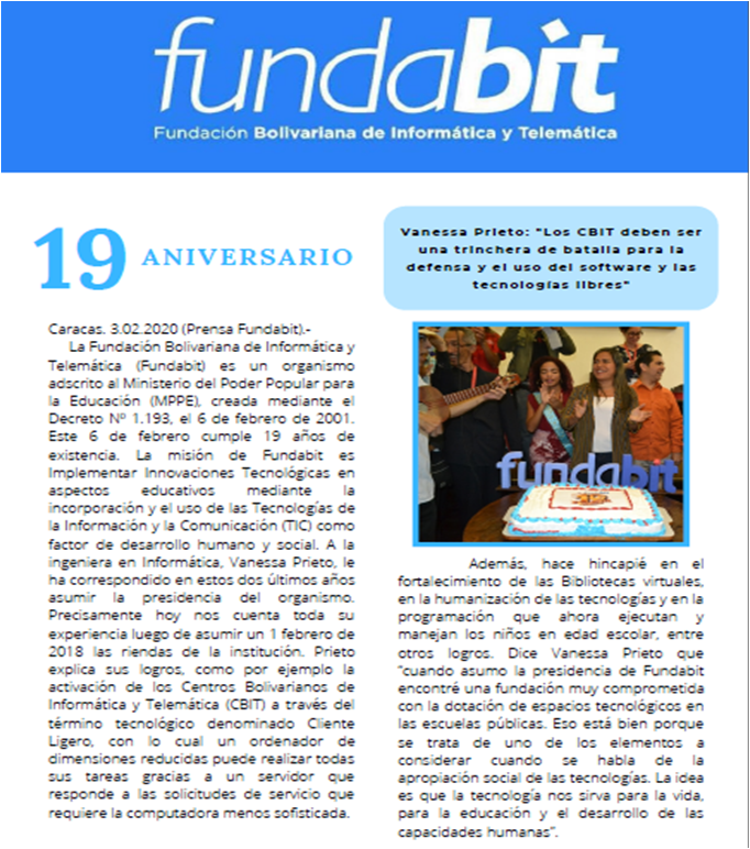 FUNDABIT ARAGUA tweet media