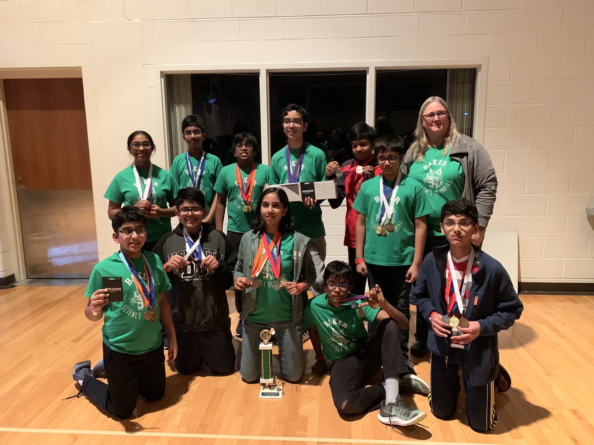 jherberholz's tweet photo. Congratulations to these fabulous Baker Scientists! Going to States!!@BakerMiddle https://t.co/O7hrSaF1aB