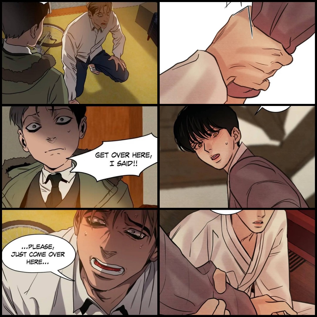 RyuSengen brainrot 🧡💚💜 on X: Parallels 1/2 Killing stalking chapter 57  Painter of the night, chapter 38 #KillingStalking #OhSangwoo #YoonBum  #painterofthenight #yoonseungho #nakyum  / X