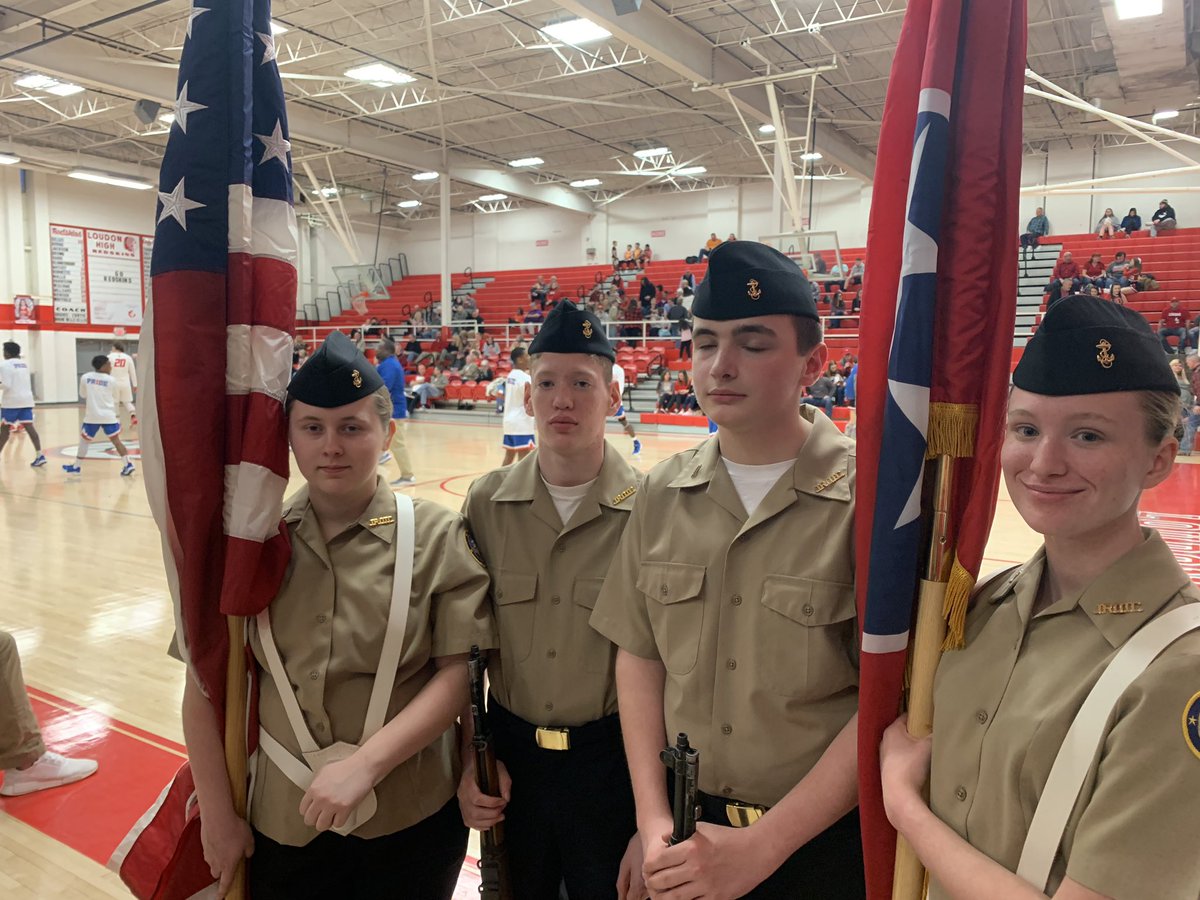 Color Guard for Red Bank vs Loudon tonight.