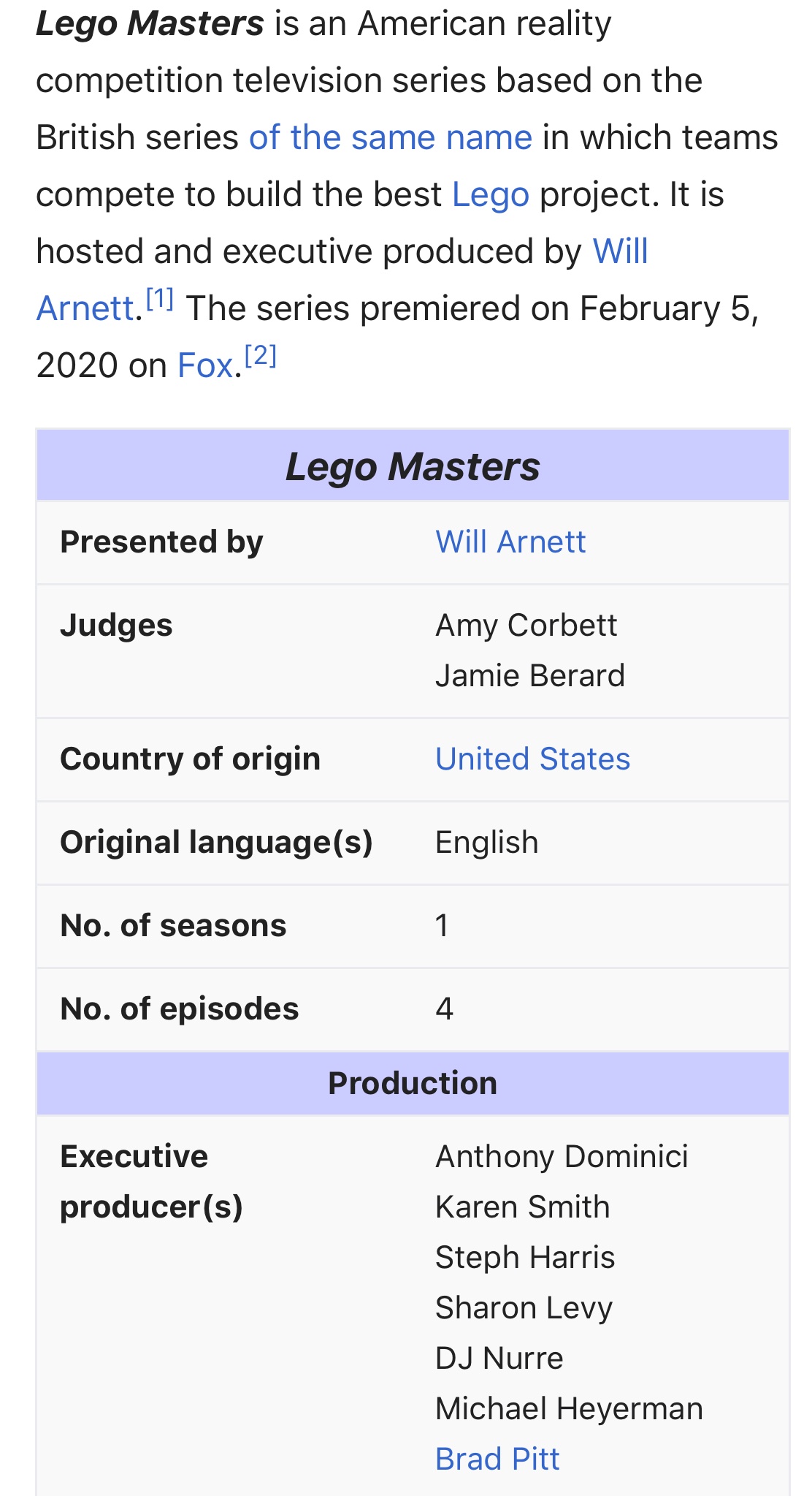 Lego masters brad pitt clearance