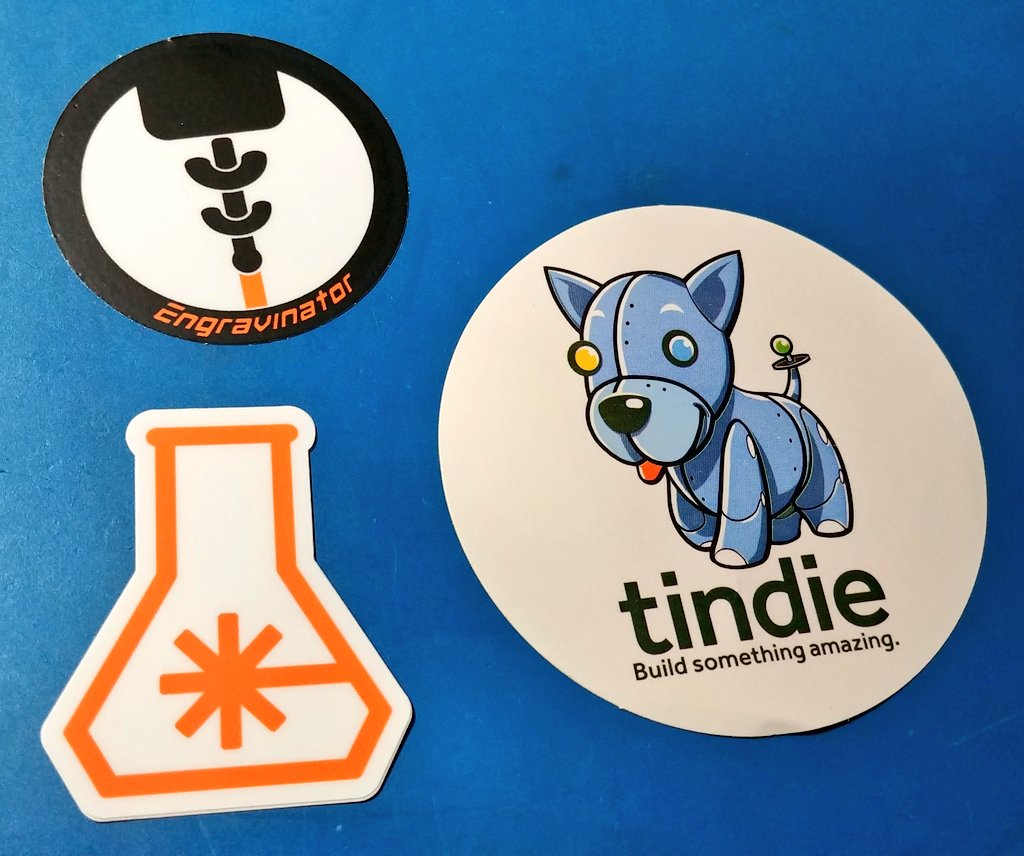 ManiacalLabs's tweet photo. Maybe this arrangement of stickers hints at something New and Shiny. Might want to keep an eye on our @tindie store ;) https://t.co/tJRkSy2Sp6 https://t.co/VMQ7KxQRWk