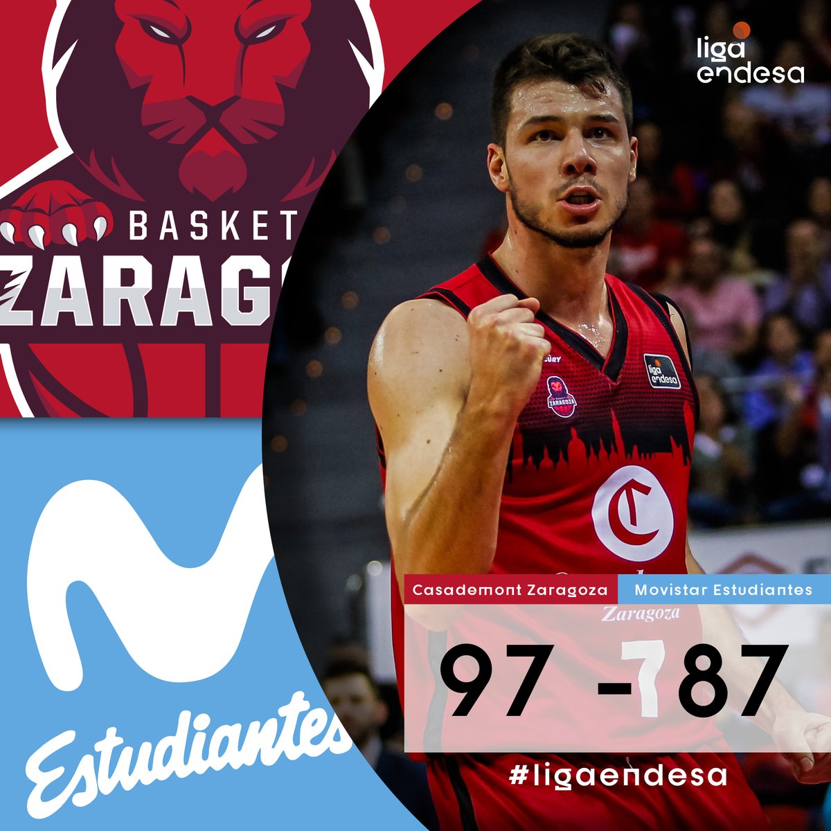 tiempomuerto3's tweet image. #LigaEndesa Los 35 puntos anotados por #Avramovic son insuficientes para que @MovistarEstu (5-17) derrote a @BasketZaragoza (16-6) que gana el partido 97 a 87 con @Nemkee como hombre más destacado con 22 puntos de valoración