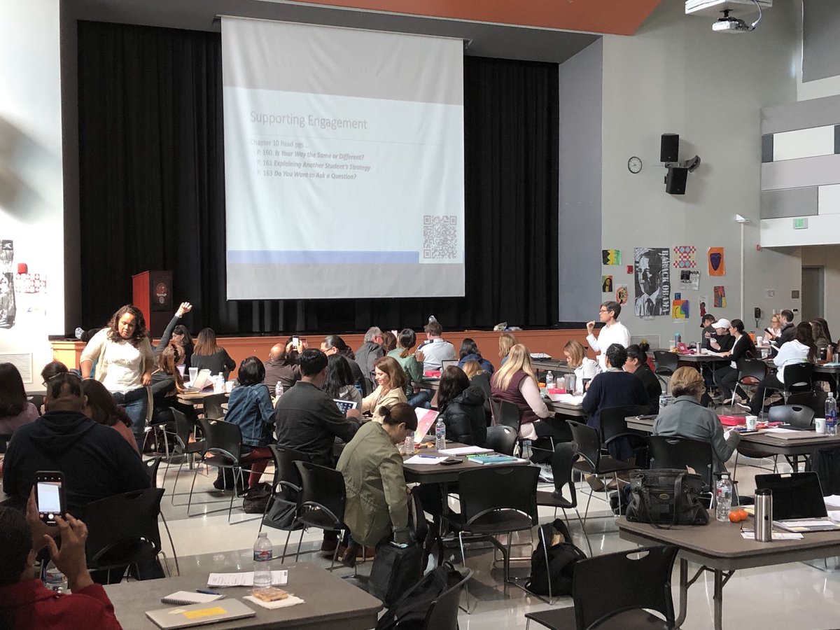 Learning CGI alongside 100+ LAUSD principals on Saturday. Leaders learning to support the teaching and learning they want to see. Building knowledge together to support teachers, students and each other. Thank you @meganlfranke for having us #nmusdlearns #cgimath