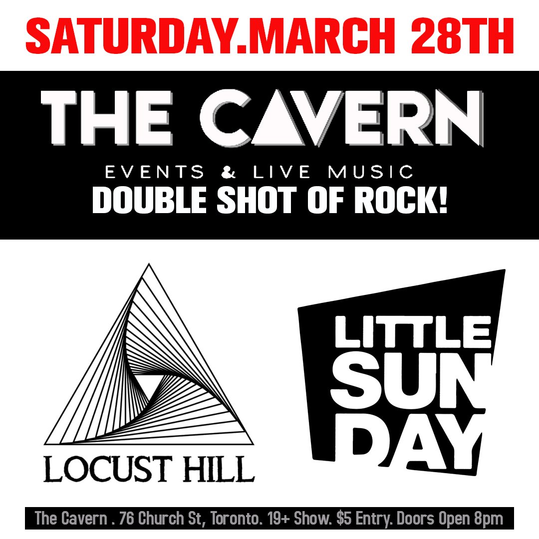 Show Announcent! March 28th.
The Cavern, Toronto
W Locust Hill

<a href="/949TheRock/">949 The Rock Toronto</a> <a href="/utalkrecords/">UtalkRecords</a> <a href="/TorontoMusic/">Toronto Music Scene</a> #liveinconcert 
#Toronto <a href="/TorontoEvents/">Toronto Events</a>