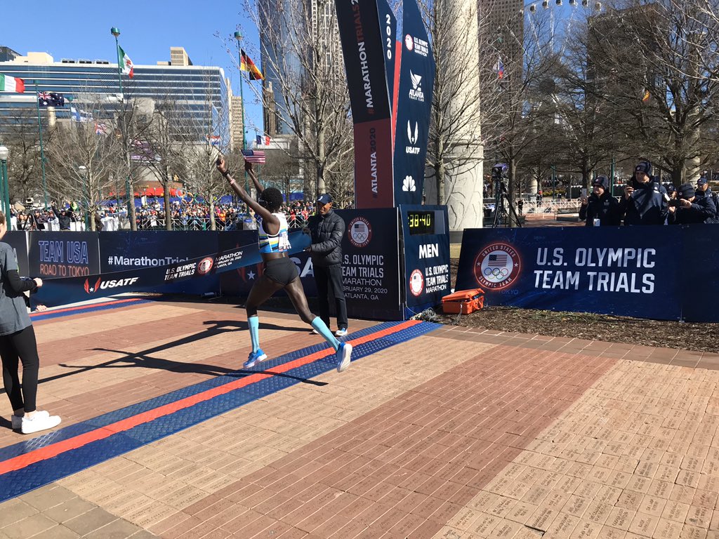 RRCAnational's tweet image. So proud of our elite grantee @aliphinetuliamu and her first place finish at today’s #olympicmarathontrials. We know how much hard work went into today and a spot on the #Tokyo2020 team.